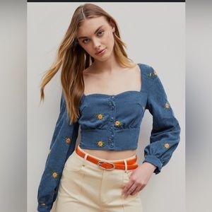 Cider Crop Corduroy Top